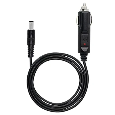 Afbeelding van PNGKNYOCN Autolader 12 V DC 18 AWG, 5,5 mm x 2,5 naar sigarettenaanstekeraansluiting voor camera, videobewaking, autokoelkast (1,5 m)