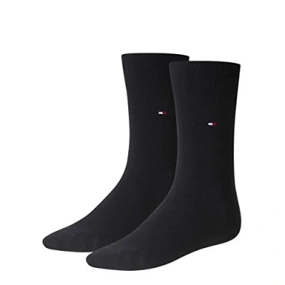 Image de Tommy Hilfiger Lot de 2 paires chaussettes pour homme Rouge/bleu foncé, Bleu marine foncé (322), 39 42 EU