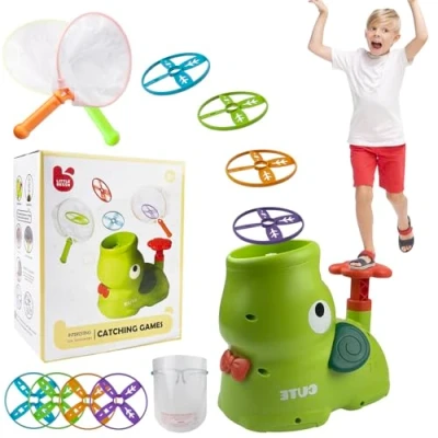 Afbeelding van Chiluxendo Outdoor spelletjes voor kinderen (groen), buiten, speelgoed met vliegende schijf, speelgoed, grappig jongens en meisjes, tuinspellen, verjaardagscadeaus, kerstcadeaus