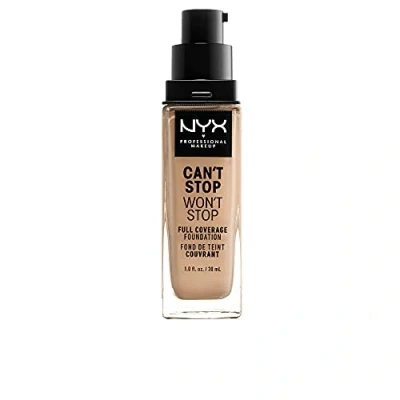 Image de NYX Professional Makeup Fond de Teint Liquide Couvrant Tenue 24h Can&#039;t Stop Won&#039;t Liquid Foundation, Waterproof, Fini Mat, Formule Vegan, Teinte : Buff (10)