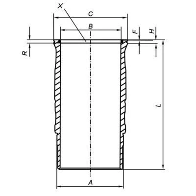 Afbeelding van MAHLE ORIGINAL 061 LW 00120 001 Cilindervoering
