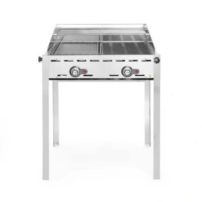 Afbeelding van Hendi Greenfire Barbecue, 2 Gasbranders, BBQ Professioneel 740x612x(H)825mm