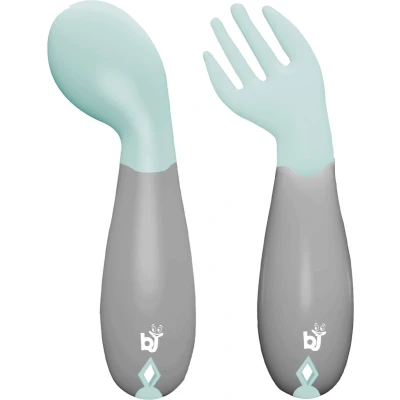 Afbeelding van Babyjem Lepel &amp; Vork Angled Groen