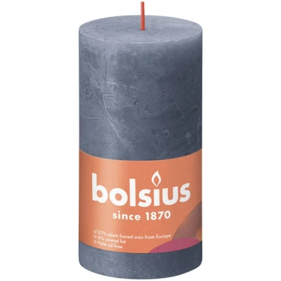 Afbeelding van Bolsius kaars rustiek Twilight Blue 130/68 mm