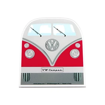 Afbeelding van BRISA Volkswagen Collection Banden en sneeuwschraper polycarbonaat autoaccessoires in de vorm van een bus T1 (voor/rood)