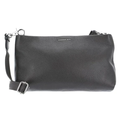 Afbeelding van MANDARINA DUCK Leren Schoudertas Mellow Lux Shoulder Graphite Grijs