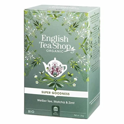 Afbeelding van Witte thee Matcha &amp; Biologische Kaneel English Tea Shop 20 zakjes 40 g
