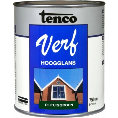 Afbeelding van TencoVerf Dekkend Hoogglans Rijtuiggroen 0,75L
