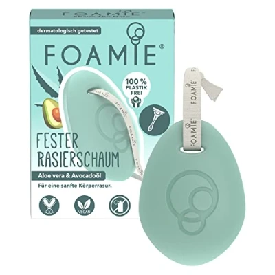 Afbeelding van Foamie Stevig scheerschuim voor dames en heren, met aloë vera avocado olie een zachte scheerbeurt van het lichaam, voedende scheercrème ter bescherming de huid bij nat scheren