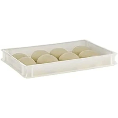 Afbeelding van APS Deegcontainer: stapelbare pizzaballenbak, inhoud 14 liter, binnenafmetingen 56,5 x 36,5 cm, voor het professioneel bewaren en fermenteren van deegballen