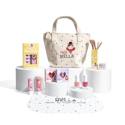 Afbeelding van Miss Nella Speciale editie Make up en nagellakset voor kleine meisjes, hypoallergeen, dermatologisch getest, niet giftig, veilig leuk (Bag Of Wonder, 10, stuk)