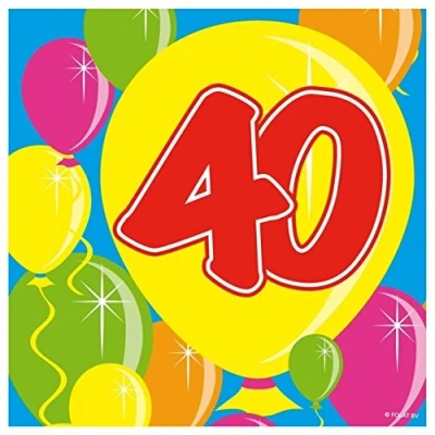 Afbeelding van Servet 40 jaar 20 stuks