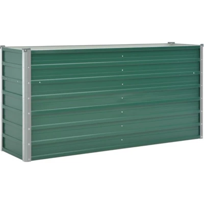 Afbeelding van Plantenbak verhoogd 160x40x77 cm gegalvaniseerd staal groen