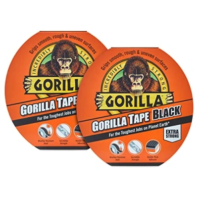 Afbeelding van Gorilla Zwart plakband 11 m (2 stuks)