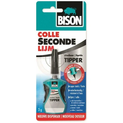 Afbeelding van Bison secondelijm tipper vloeibaar 3 gr, blister