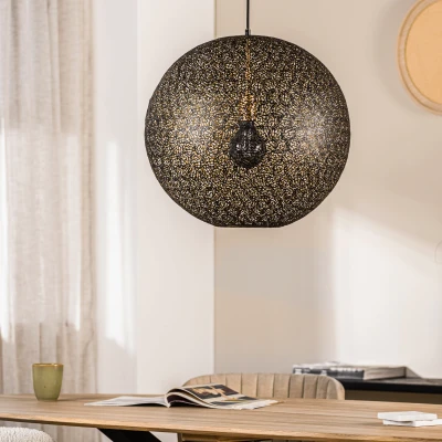 Afbeelding van Joanne hanglamp zwart staal rond 50cm