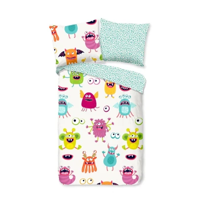 Afbeelding van Good Morning Kinderdekbedovertrek &quot;monsters&quot; Multi (140x200/220 cm) Katoen