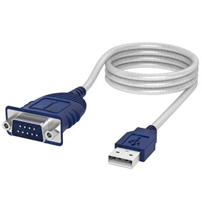 Afbeelding van SABRENT USB naar seriële adapter (1,8 m) RS232 kabel, DB 9 converter kabel (9 pins) Prolific chipset compatibel met Windows, Mac OS X 10.6 en hoger, Linux 2.4 hoger (CB 9P6F)