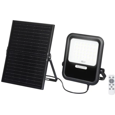 Afbeelding van Sygonix SY 6313014 Wandspot op zonne energie 20 W Warmwit Zwart