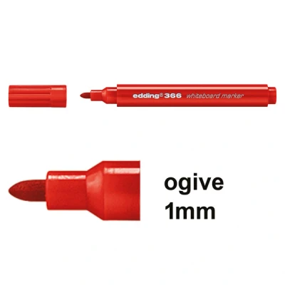 Image de Edding 366 marqueur mini pour tableau blanc (1 mm ogive) rouge