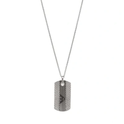 Afbeelding van Emporio Armani heren Eagle ketting met hanger EGS3149040 in de kleur Zilver