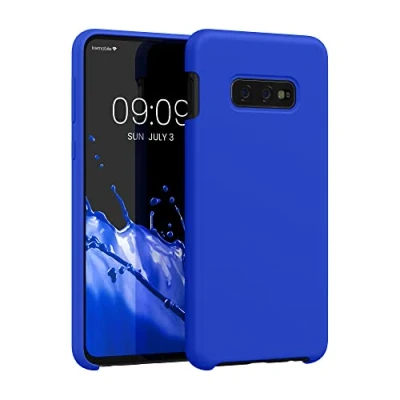 Afbeelding van kwmobile telefoonhoesje geschikt voor Samsung Galaxy S10e Hoesje met siliconen coating Smartphone case in Baltisch blauw