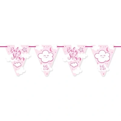 Afbeelding van Folat Vlaggenlijn Baby Shower Roze (6 meter)