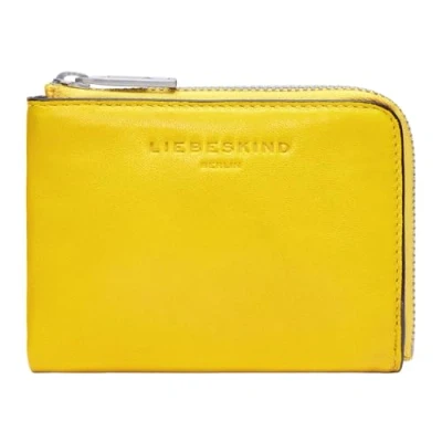 Afbeelding van LIEBESKIND BERLIN Leren Portemonnee Paris Sheep Natural Nino Wallet Lemon Mosterdgeel