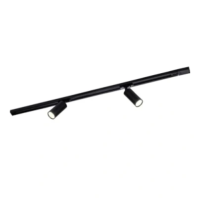 Afbeelding van Ledvion LED Railverlichting 1M + 2 Railspots (5W, 2700K, Zwart, Dimbaar), 1 Fase Railarmatuur, Railverlichtingsarmatuur, Railspot Armatuur