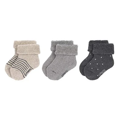 Afbeelding van Lässig newborn sokken grijs set van 3