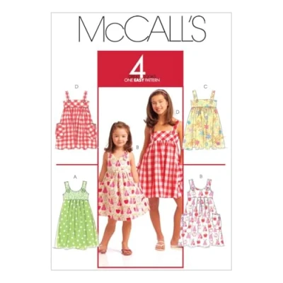 Afbeelding van McCall&#039;s Patterns m5613 maat CCE 3 4 5 6 kinder /meisjesjurk, 1 stuk, wit