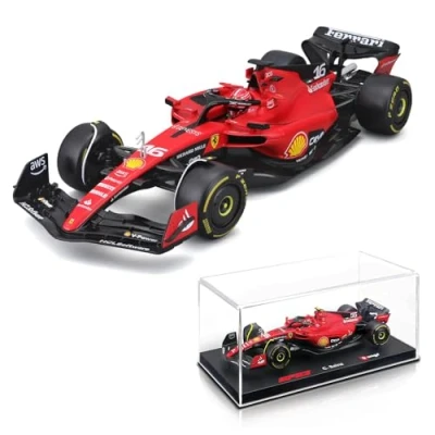Afbeelding van Ferrari SF 23 Charles Leclerc nr. 16 seizoen 2023 Formule 1 F1 schaal 1/24 cm model Auto DieCast Bburago 18 26808