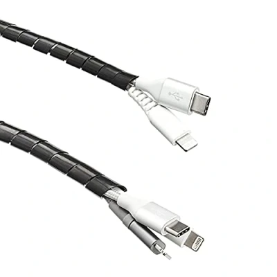 Afbeelding van AmazonCommercial Universele kabelslang, 10 m, zwart