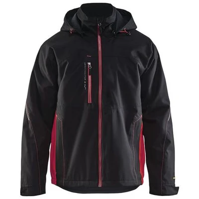 Image de Veste hardshell noir/rouge