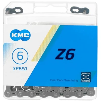 Afbeelding van Kmc Ketting Z6 1/2 X 3/32 Inch 114s 5/6 Speed Staal Zilver