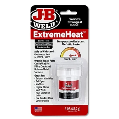 Afbeelding van JB Weld ExtremeHeat Reparatie pasta Voor extreem hete toepassingen tot 1.300 C ovens, verwarmingsketels, uitlaatsystemen, Turbo&#039;s 3,0 oz