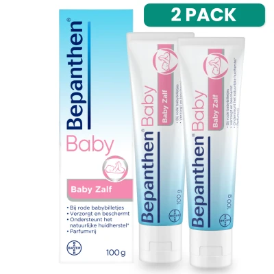 Afbeelding van Bepanthen Luierzalf tube 2 x 100 gram (2 Pack) Billenzalf