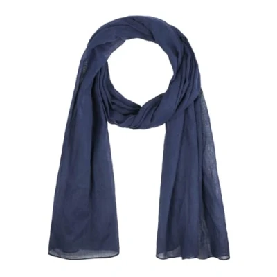 Afbeelding van ALLEE DU FOULARD Trendy sjaal van 100% katoen marineblauw afmetingen 180 x 50 cm checheche voor dames en heren verschillende kleuren, Navy Blauw
