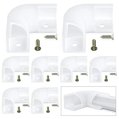 Afbeelding van Chesbung 4 stuks binnenhoeken en x 45 buitenhoeken aluminium led profiel V vormig (ASIN: B07PSN77DY, B07PRJ95YD, B07KR62KKT), incl. schroeven
