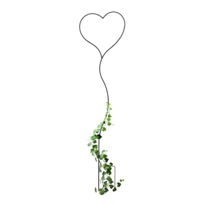 Afbeelding van plantensteun metaal 147 cm hart grondpen klimplanten