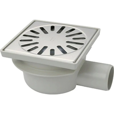 Afbeelding van Aquaberg ABS vloerput met verstevigde rand RVS rooster,