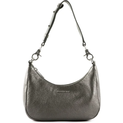 Afbeelding van MANDARINA DUCK Leren Schoudertas Mellow Lux Shoulderbag Graphite Donkergrijs