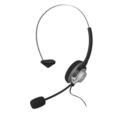 Afbeelding van Hama In Ear headset On Telefoon Kabel Mono Zwart/zilver Volumeregeling