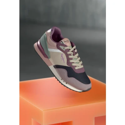Afbeelding van Pepe Jeans London Urbans Sneakers laag, Dames, Maat: 41, Bleach pink Imitatieleer/ textiel