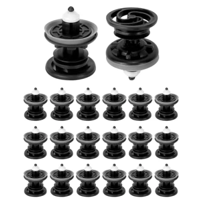 Afbeelding van QWORK® 20 stuks autodeurpaneelbevestigingsclips met rubberen afdichting, compatibel T5, Golf 5 6 7, A4 A5 A6