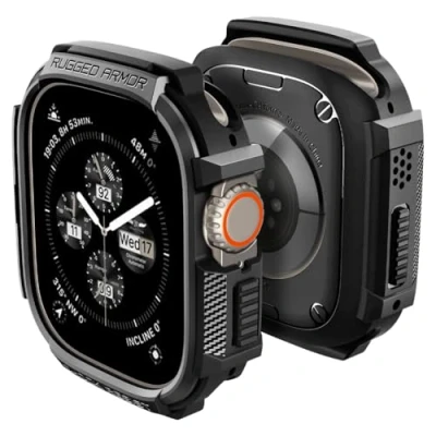 Afbeelding van Spigen Apple Watch Ultra 49mm Rugged Armor Zwart