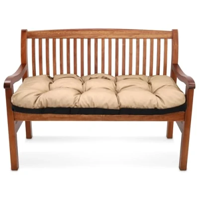 Afbeelding van Tuinbankkussen, 120 x 40 cm, bankkussen en voor grote pallets, waterdicht, kussen buiten, of binnen met zitting, beige