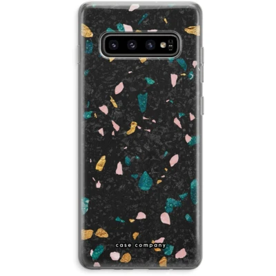 Afbeelding van Case Company® hoesje geschikt voor Samsung Galaxy S10 Plus Terrazzo N10 Soft Cover Telefoonhoesje Bescherming aan alle Kanten en Schermrand