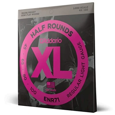 Afbeelding van D&#039;Addario ENR71 Half Rounds Bass Regular Light 45 100