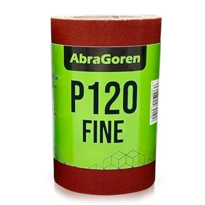 Afbeelding van P120 fijn schuurpapier rol 11,5 cm x 5 m voor hout en muren korrel 120